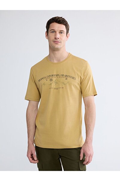 LC Waikiki Lcwaikiki Classic Crew Neck Printed Combed Cotton Mens T-Shirt