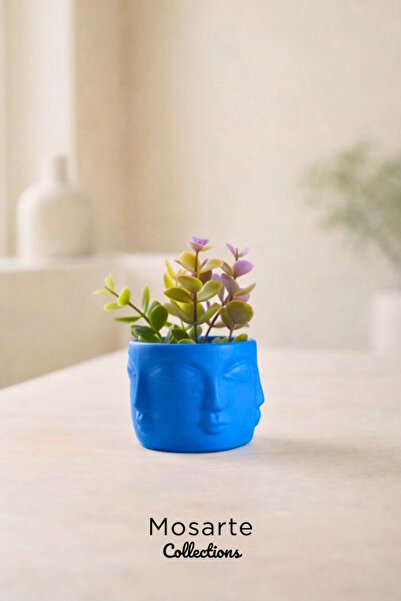 Mosarte تمثال/منحوتة وجه بوذا بتصميم تجريدي بسيط - قطعة ديكور عصرية صغيرة الحجم