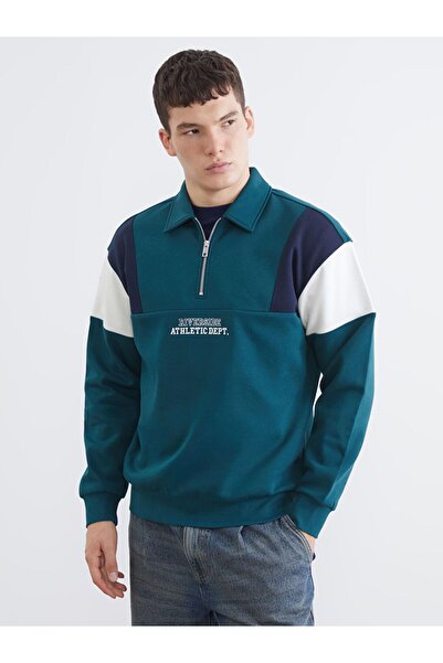 LC Waikiki سويت شيرت رجالي من XSIDE بياقة بولو مطبوع