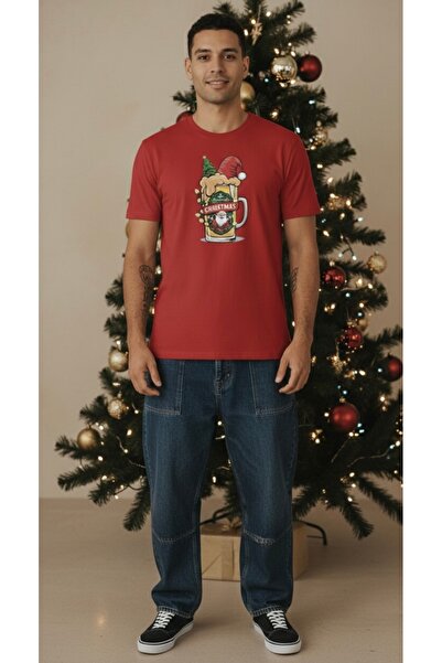 Infire clothing ملابس للجنسين مقاس كبير 100% قطن بتصميم عيد الميلاد المجيد ور...