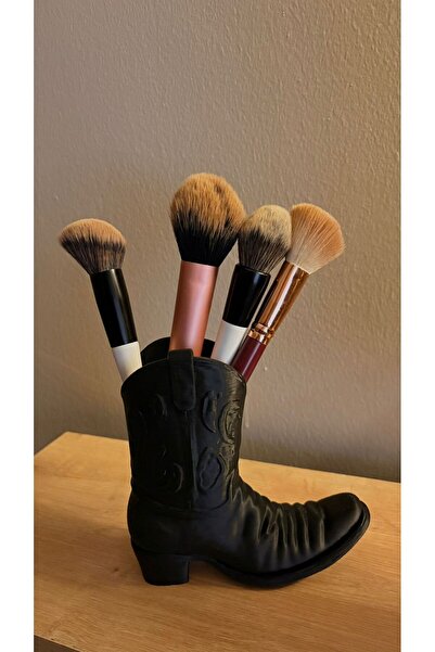 bycaeldesign Boot-Shaped Pen Holder, Makeup Brush Organizer, 12X12