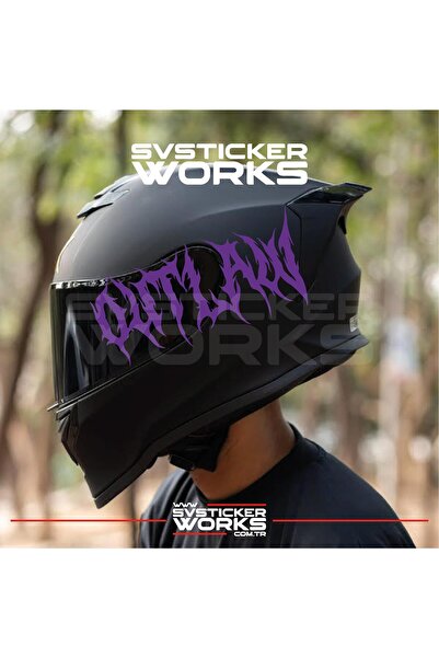 ARONA Outlaw Written Helmet Sticker Compatible with All Helmets One Direction...
