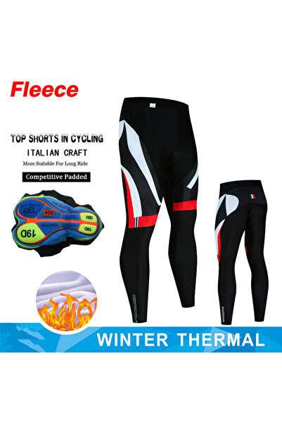 Choice XL Pants 7 Cycling Bib Pants Winter Thermal Fleece Cycling Bibs Tights 19D Gel Padded Pro Hot Warm M
