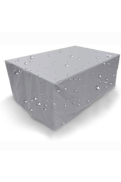 Choice غطاء قماشي فضي اللون مقاوم للغبار والماء لأثاث الحدائق الخارجي، مقاس 8...