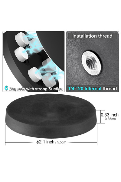 Choice حامل كاميرا الحركة D55mm ذو قاعدة تثبيت مغناطيسية بأربعة ثقوب، مزود بف...