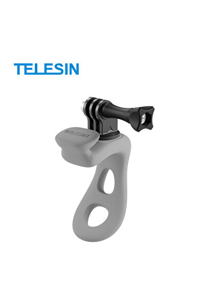 Choice حامل سيليكون صغير مرن قابل للتعديل من تيليسين لكاميرات الحركة، رمادي اللون، متوافق مع كاميرات جوبرو، إنستا 360، ودي جيه آي أكشن