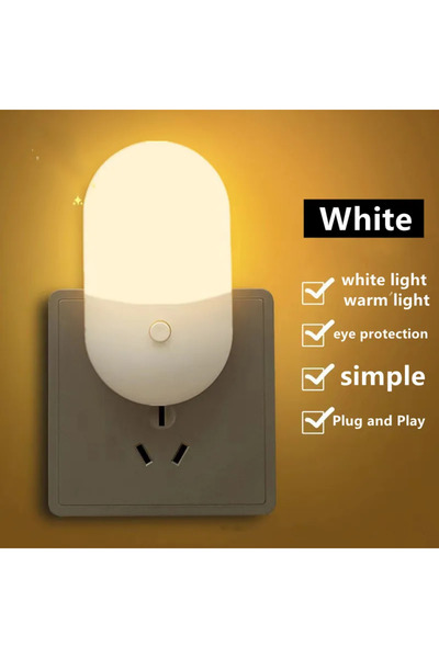 Choice مصباح ليلي LED أبيض أمريكي (85-265 فولت) مزود بمستشعر إضاءة، صغير الحج...