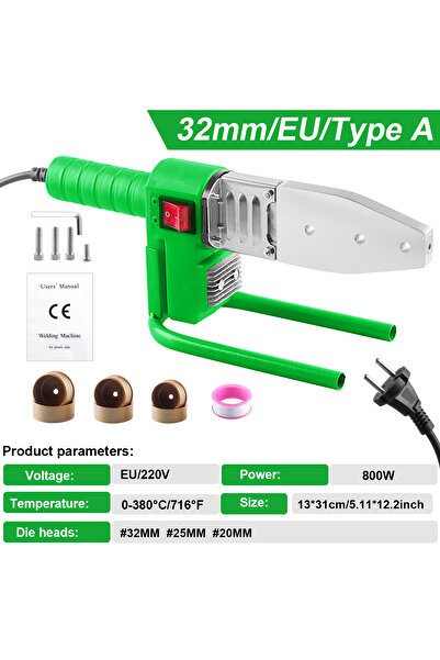 Choice7 ماكينة لحام أنابيب 220 فولت، 32 مم، A، 800/1000 واط، مكواة لحام أنابي...