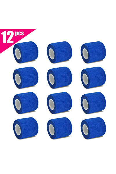 Choice ضمادات شاش طبي أزرق 5 سم، 12 قطعة، 6/12/24 قطعة، 5 سم × 4.5 متر، ضمادا...