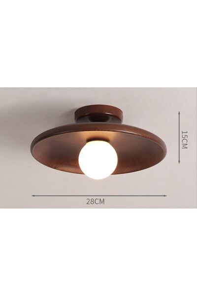 Choice D28cm Walnut Modern Wooden Ceiling Light Log Color Walnut Wood Ceiling...