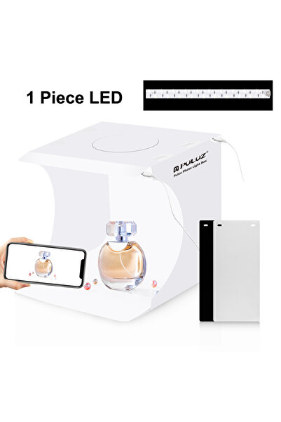 Choice خيمة تصوير صغيرة قابلة للطي محمولة مزودة بمصباح LED واحد بطول 20 سم، ب...