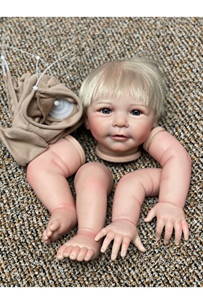 Choice مجموعة دمية ليزا ريبورن غير مجمعة بطول 55 سم بشعر أبيض مزروع وبشرة مطل...