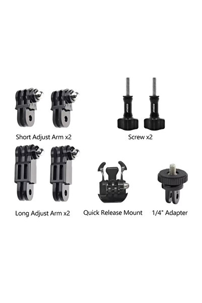 Choice مع طقم محول، ذراع قابل للتعديل طويل وقصير، وصلات مستقيمة، حامل لكاميرات GoPro Hero 13 و12 و11 و10 و9 وSJCAM وAKAS