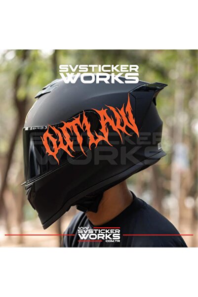 ARONA Outlaw Written Helmet Sticker Compatible with All Helmets One Direction...