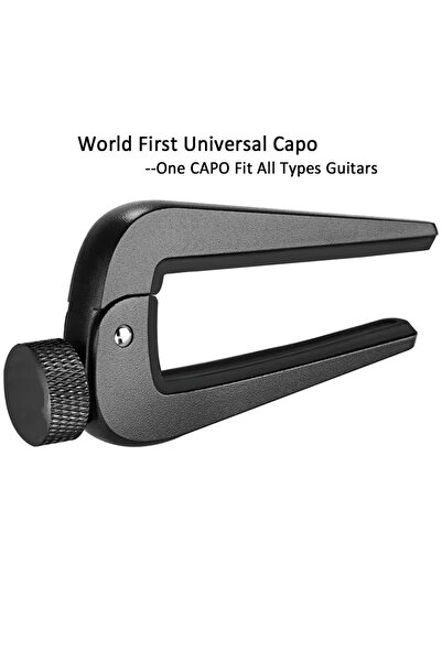 Choice كابو جيتار أسود عالمي عريض قابل للتعديل، مناسب للجيتار الصوتي والكلاسي...