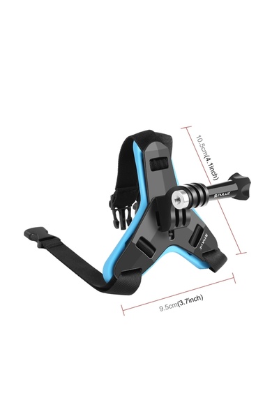 Choice حامل ذقن خوذة الدراجة النارية PULUZ باللون الأزرق لكاميرات GoPro / DJI...