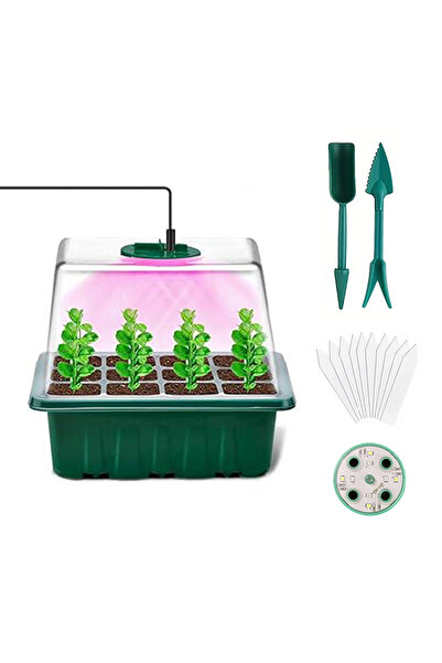 Choice green Seed starter tray with grow lights, 1 seed germination kit with ...