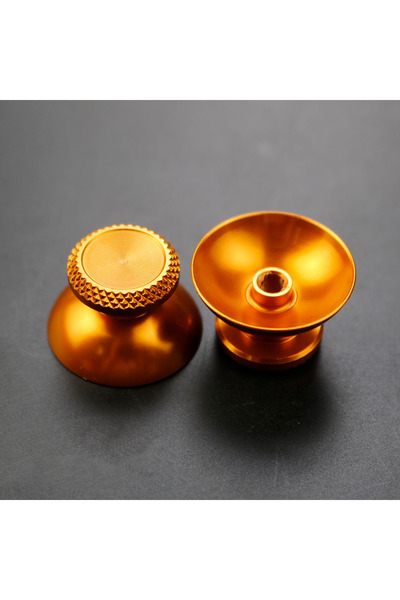 Choice قطع غيار عصا التحكم التناظرية المعدنية الذهبية YUXI (قطعتان) لجهاز تحك...