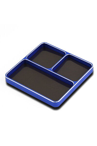 Choice blue RS 98*98*11mm CNC Aluminium Magnetic Screw Tray Nut Gasket Storag...