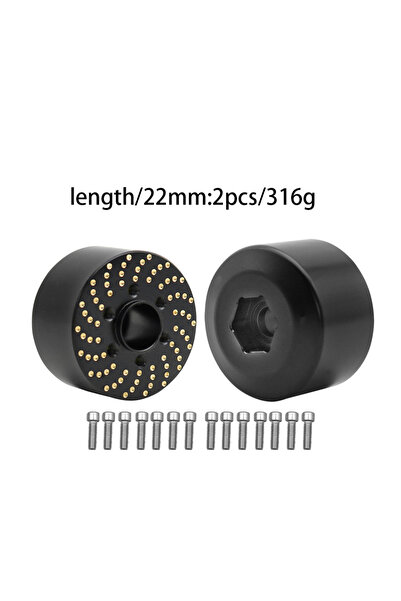 Choice قطعتان من محول محور العجلة السداسي النحاسي 22 مم لعجلات سيارة التحكم ع...