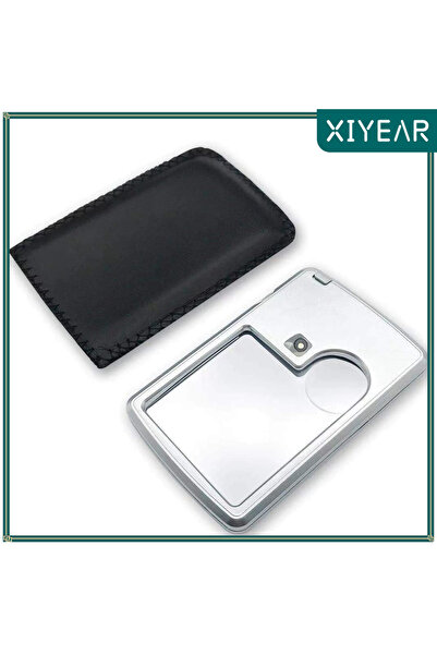 Choice 3X-6X Led Magnifier Loupe With Light Leather Case Magnifying Glass Ultra-Thin Portabl...