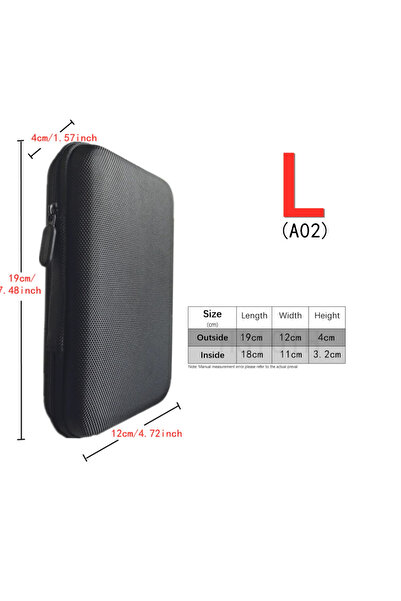 Choice حقيبة أدوات متعددة القياسات الرقمية A02، سوداء اللون، لسماعات الرأس، م...