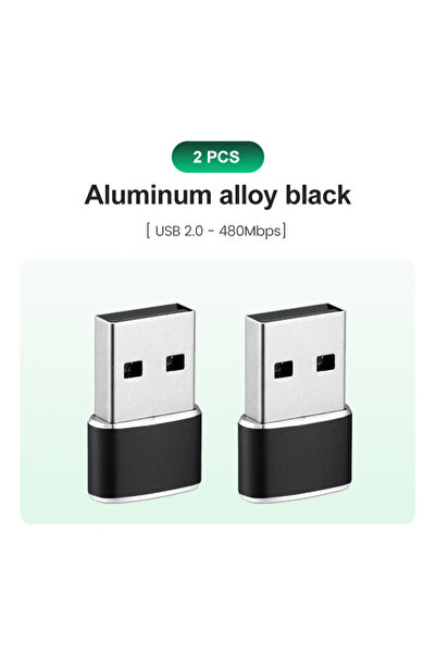 Choice محولان أسودان من USB إلى USB-C لهاتف iPhone 17، محول شاحن سيارة من الن...