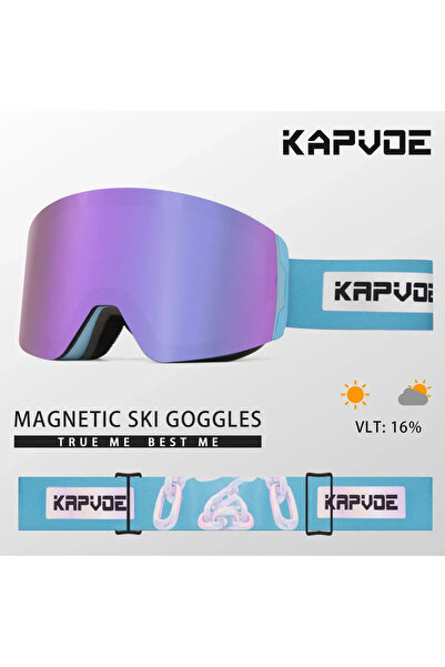 KAPVOE Color-04 Photochromic Ski Goggles Magnetic Anti-Fog Lenses UV400 Prote...