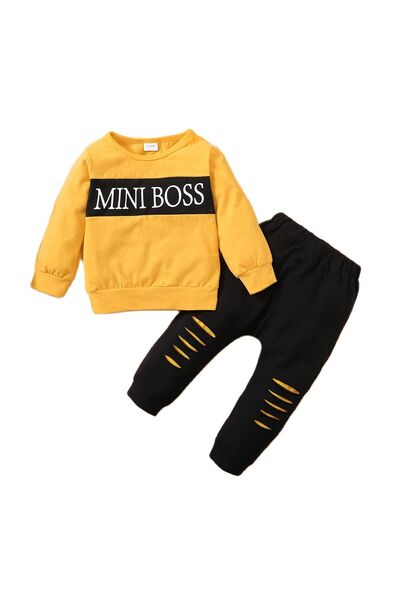 Choice 3-6M 22009090-1 Baby Boy Clothes Toddler Boy Outfit Suit Letter Printi...