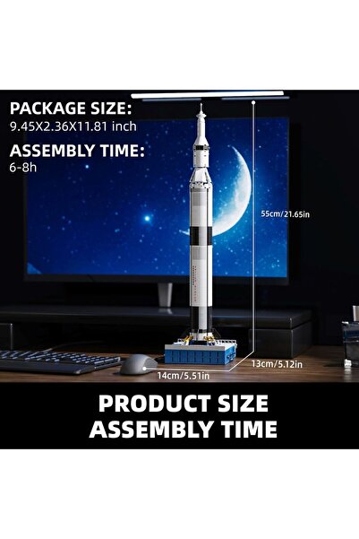 Choice T2053 846PCS Building Blocks Space Rocket Toy Model Semi-transparent Educational Toys Compatible Oth