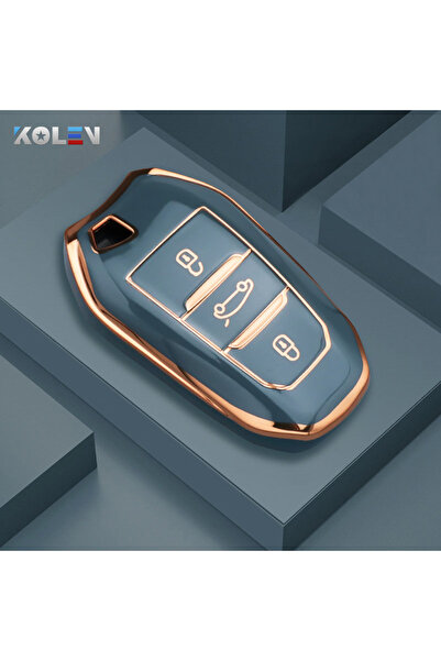 Choice1 Gray TPU Car Remote Key Case Cover Shell For Peugeot 2008 3008 4008 5...