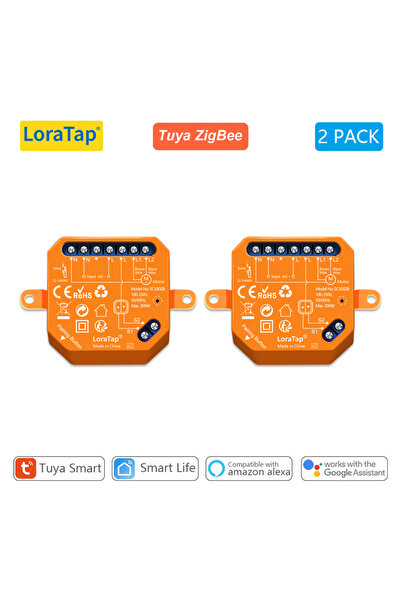 Choice1 2 PACK LoraTap ZigBee Shutter Switch Module Electric Motorized Curtai...
