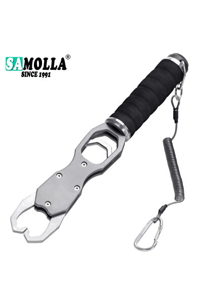 Choice كماشة صيد جديدة من سبائك الألومنيوم من سامولا، رمادية اللون، مزودة بمق...