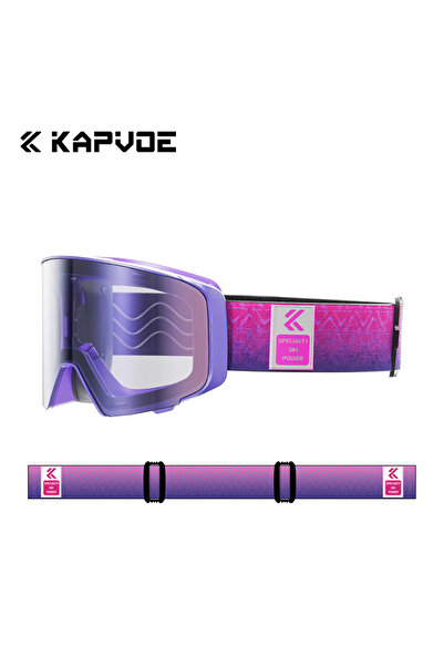 KAPVOE Photochromic-PU-07 Photochromic Ski Goggles Magnetic Anti-Fog Lenses UV400 Protection Men Wom