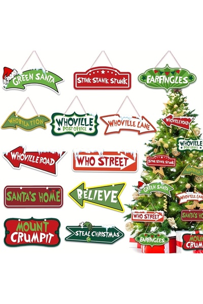 Choice Decorations 12PCS Christmas Whoville Tree Ornaments Decorati Xmas Larg...