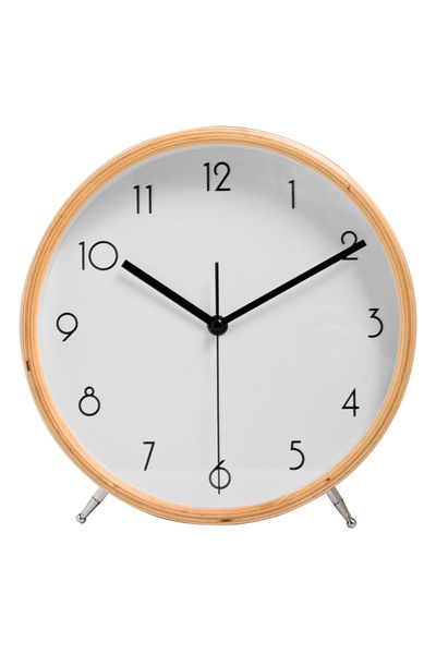 Choice white 1PC European wooden silent table clock living room simple decoration pointer clock, desktop cr