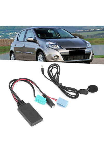 Choice 6Pin Bluetooth Audio Cable Car Stereo AUX‑IN Adapter with Microphone Fit for Clio/Espace/Megane B...