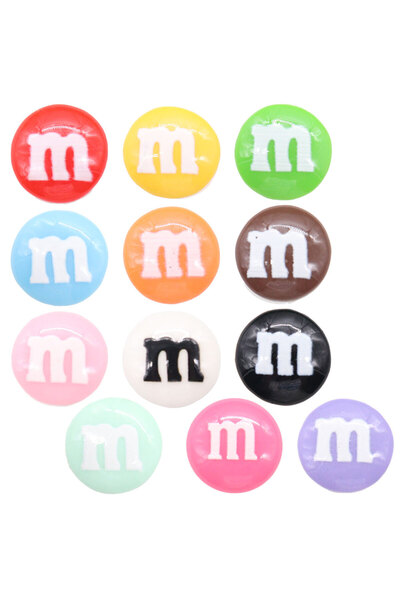 Choice 12pcs 12pcs/set MM Bean Chocolate Colorful Resin Shoe Buckle Fit Wrist...