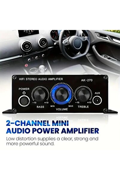 Choice AK270 12V مكبرات صوت صغيرة للسيارة مضخم صوت رقمي لقناة السيارة المنزلية 2.0 طاقة AM...