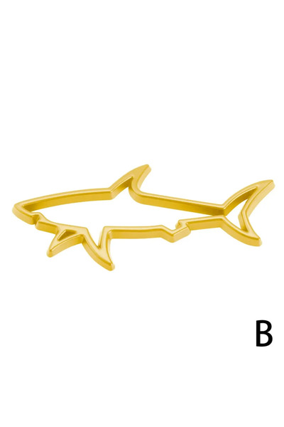Choice Gold 3D Metal Car Styling Sticker Hollow Fish Shark Emblem Badge Decals Automobiles Motorcycle Compu