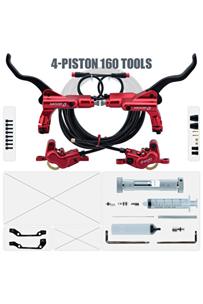 Choice دراجة جبلية قابلة للطي من ريد تولز، مزودة بفرامل قرصية هيدروليكية رباعية المكابس، طراز HB-876E، مقاس 203 بوصة.