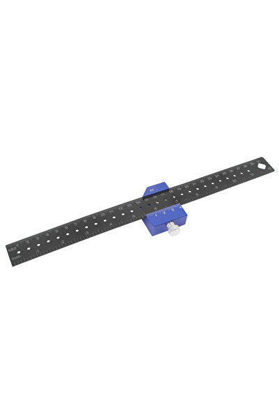 Choice مسطرة جيب معدنية زرقاء لأعمال النجارة مزودة بمحدد انزلاقي بزاوية 45°/9...