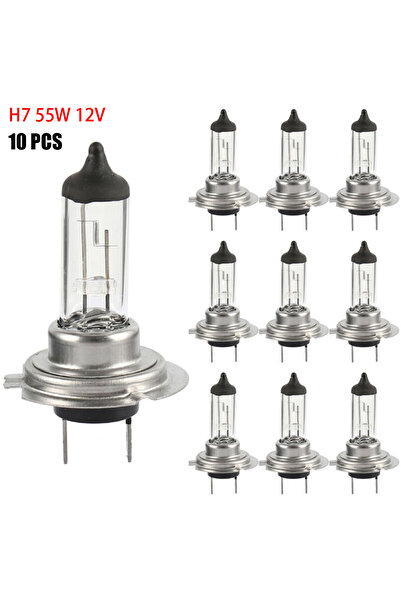 Choice 10PCS Halogen Headlight Bulb Super Warm White Light H7 55W 12V Bulb Headlight Halogen Lamp Car H...