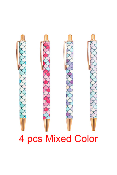Choice 4 pcs Mixed Color 1-4 pcs Ballpoint Pen Fish Patterns Luxury Cute Wedd...