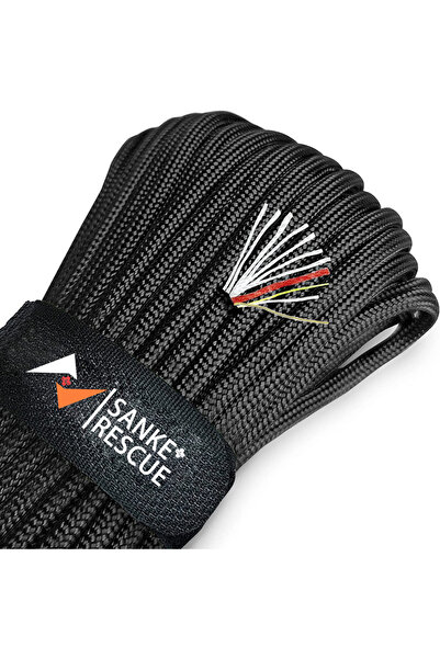 Choice حبل باراكورد أسود للنجاة، حبل نجاة مقاوم للحريق، 11 في 1، من النوع الع...