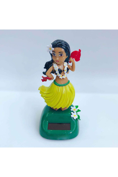 Choice زينة سيارة صفراء من النوع A، زينة تعمل بالطاقة الشمسية، دمية هزازة الر...