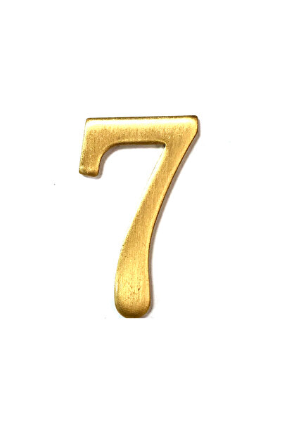 Choice رقم منزل نحاسي رقم 7، مقاس 5×3 سم تقريبًا، لاصق ثلاثي الأبعاد، مناسب ل...