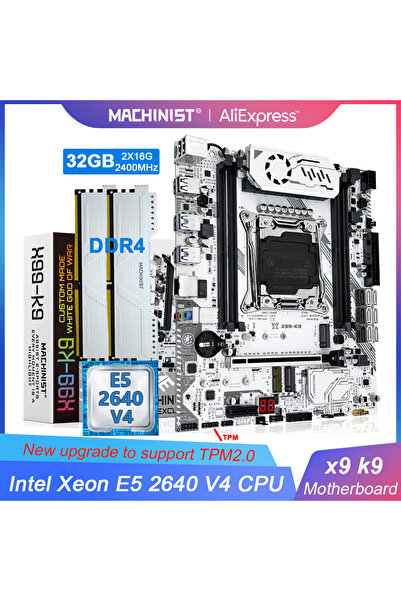 choice2 Motherboard+CPU MACHINIST k9 X99 C612chip Motherboard Set A2011-3 Kit...