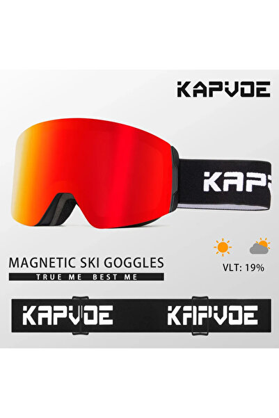 KAPVOE Color-01 Photochromic Ski Goggles Magnetic Anti-Fog Lenses UV400 Prote...