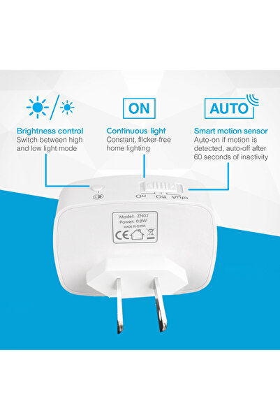 Choice قابس أمريكي 110-220 فولت، ضوء ليلي LED أبيض دافئ، قابس أمريكي وأوروبي،...